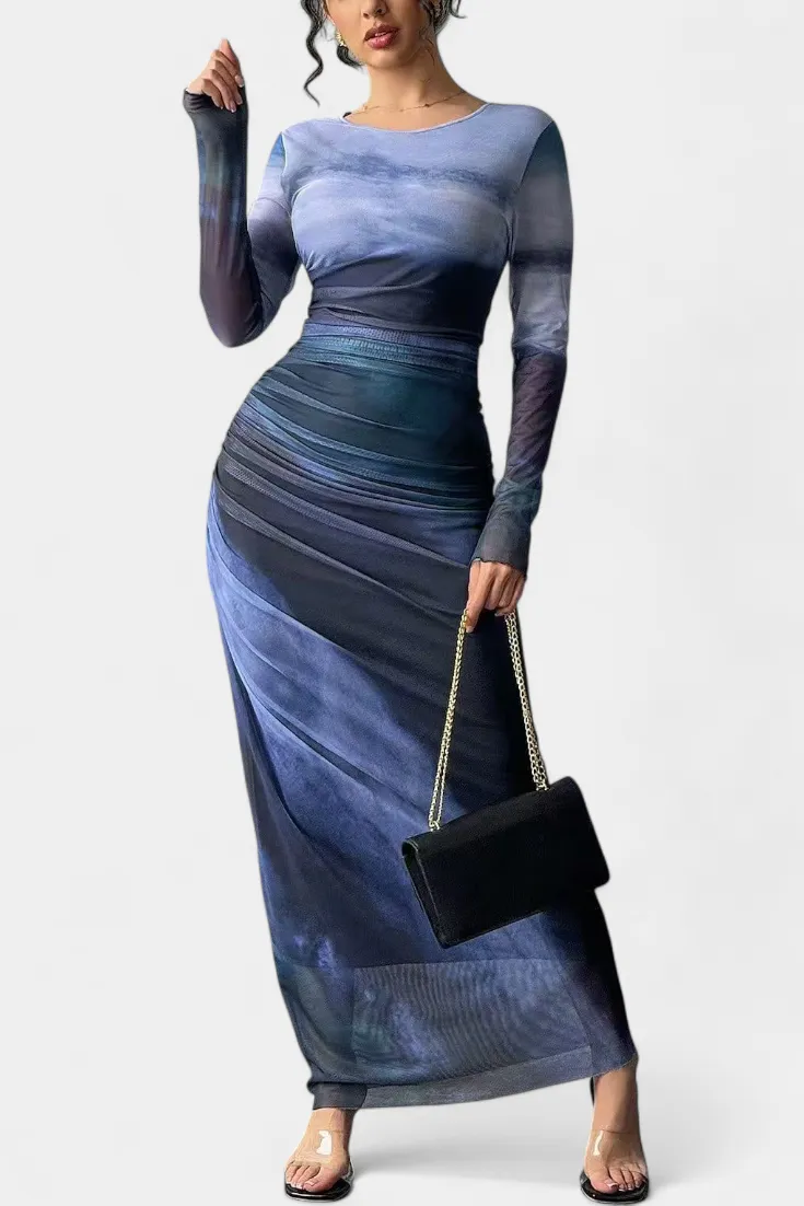 Cape Maxi Dress