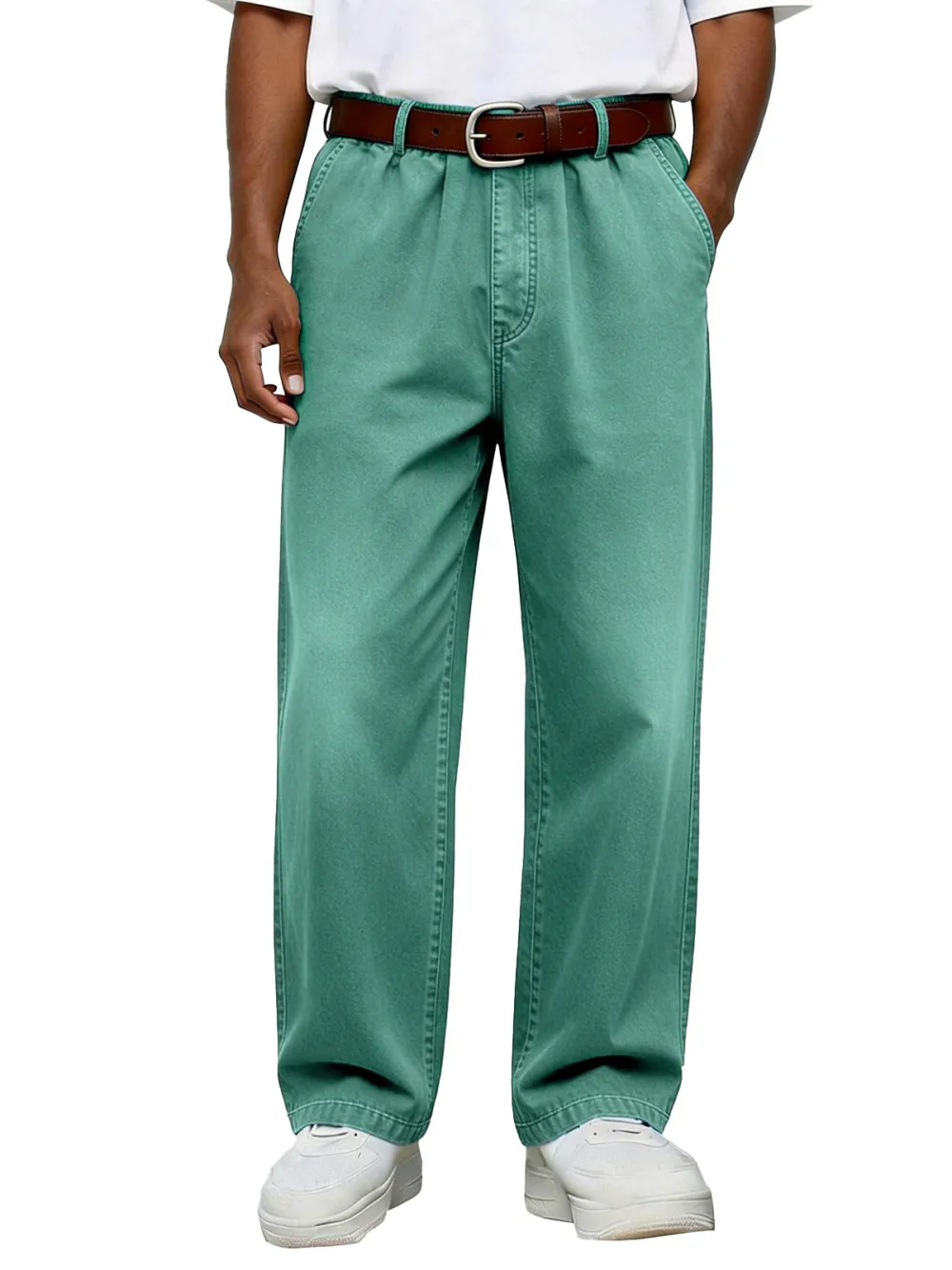 Textured Relaxed Fit Trousers