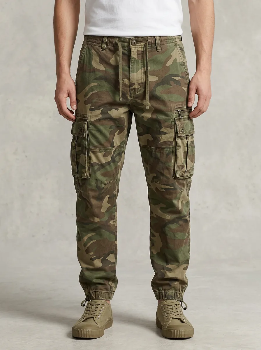 Field-Utility Camouflage Military-Inspired Camouflage Cargo Pants