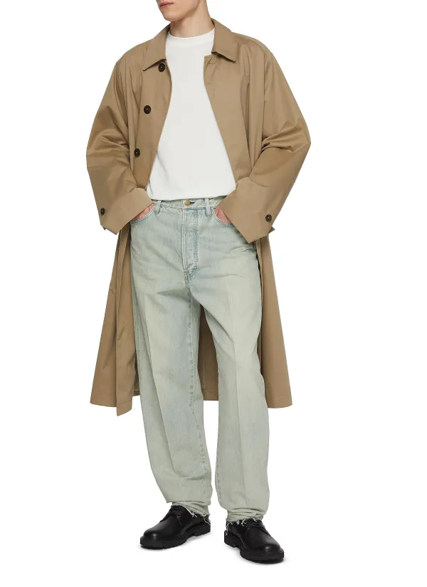 Simple Straight-Cut Daily Light Blue Cottom Jeans