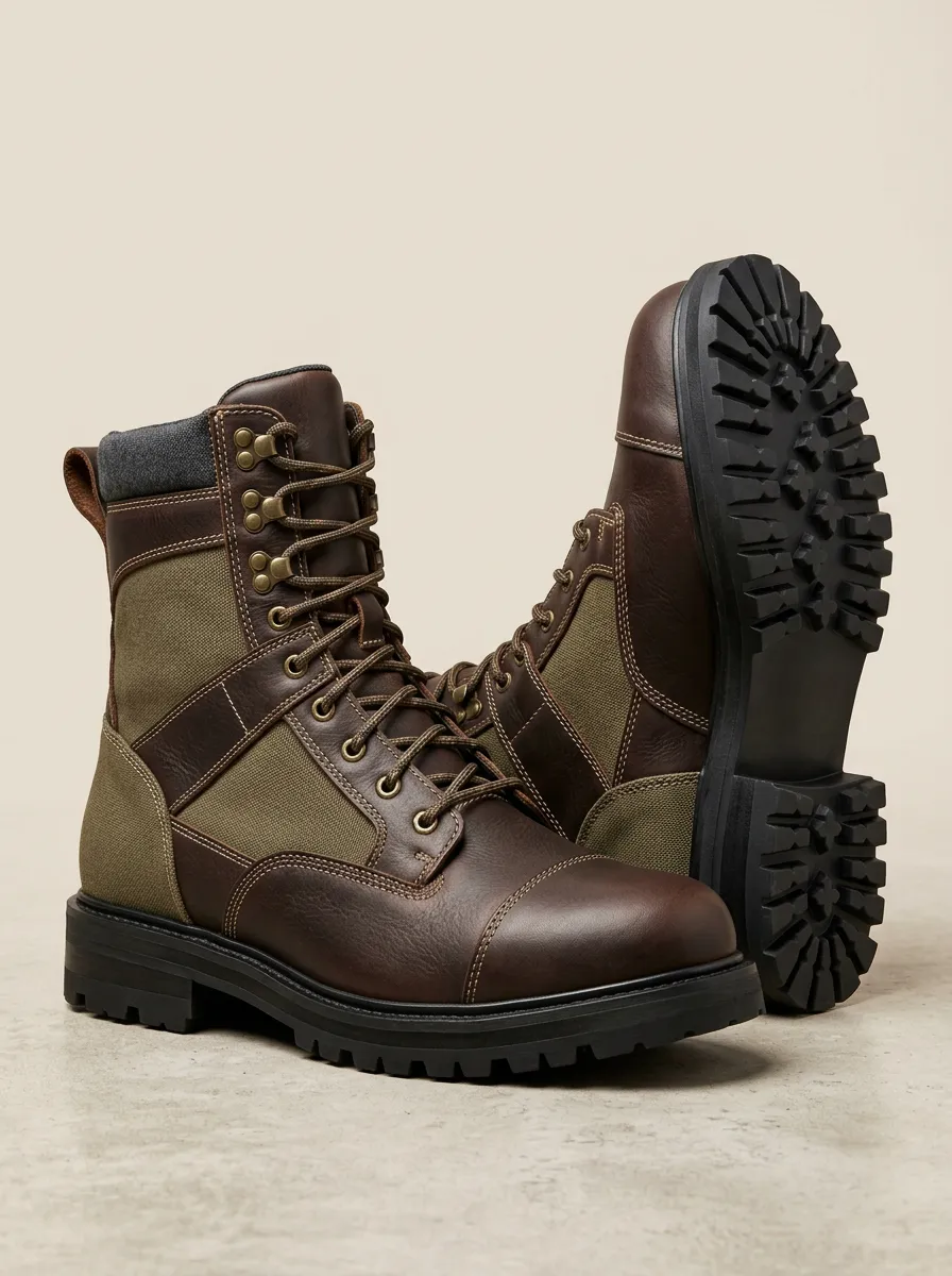 Men's Tonal Detail Tactical Work Boots
