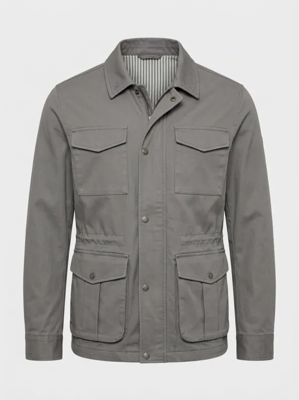 Men's Casual Outdoor Military Style Olive Green Field Jacket