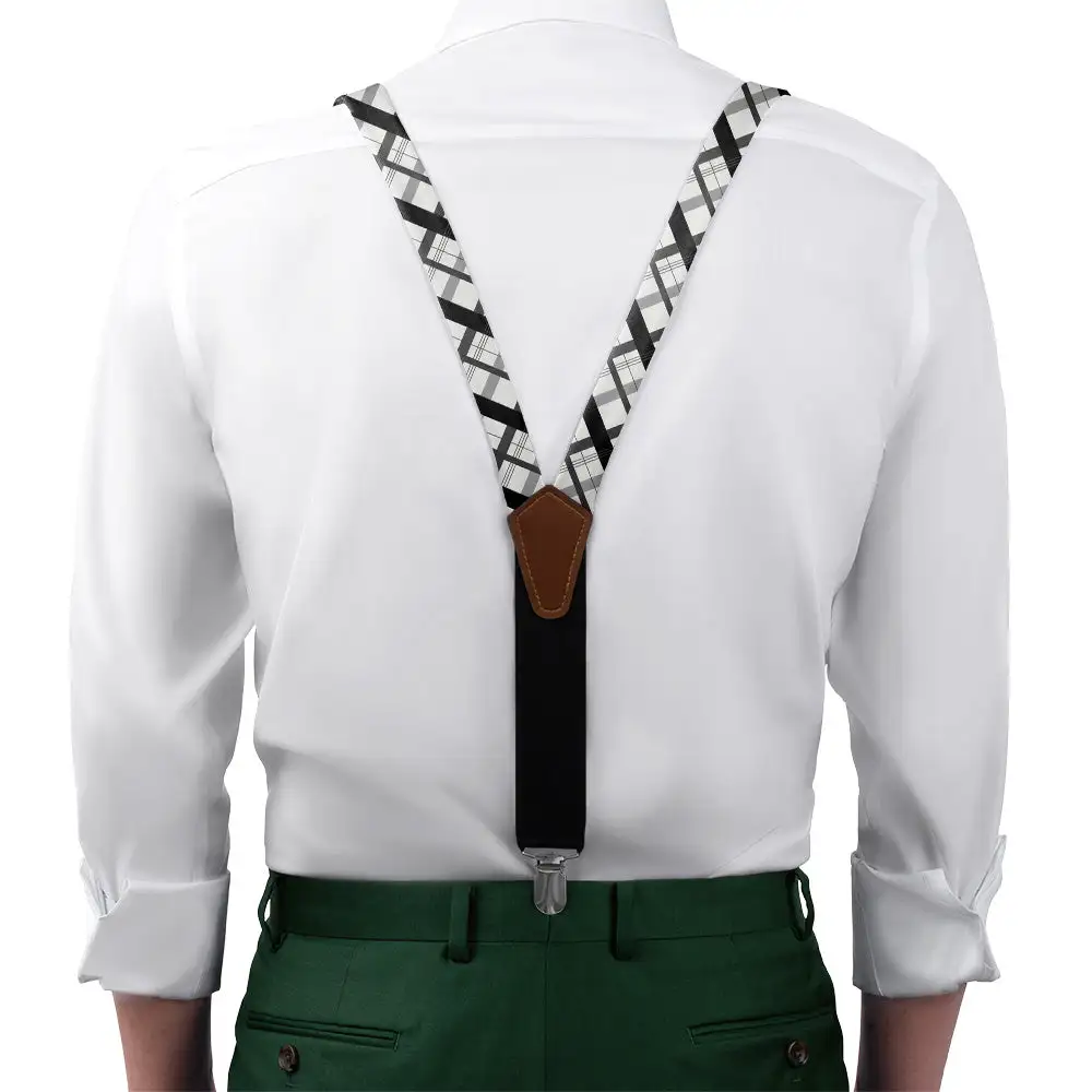 Downing Plaid Pattern Suspenders