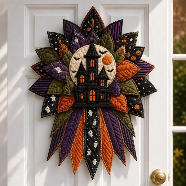 ✨🎃DIY Quilted Halloween Pumpkin Door Hanger Kit