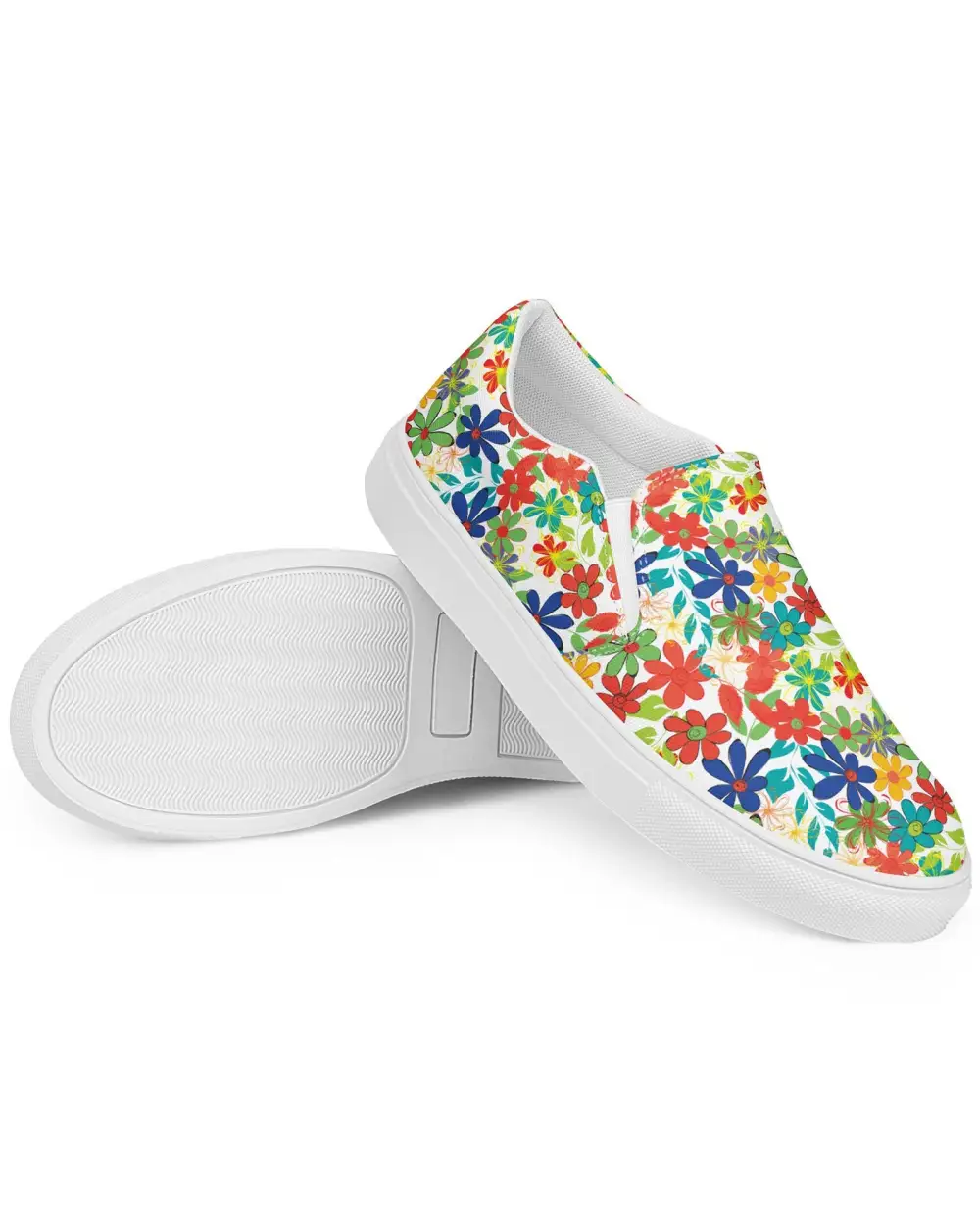 Artistic Floral Slip On Shoes