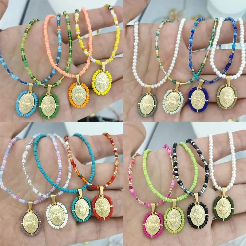 Gold Plated Pearl Zirconia Beaded Fashion Necklace