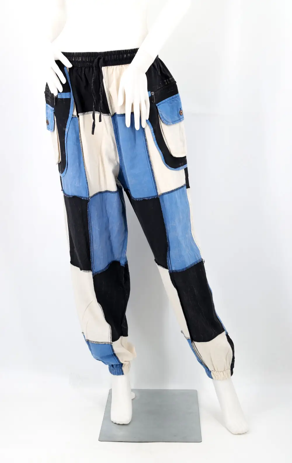 Women's Relaxed Harem Patchwork Drawstring Pants