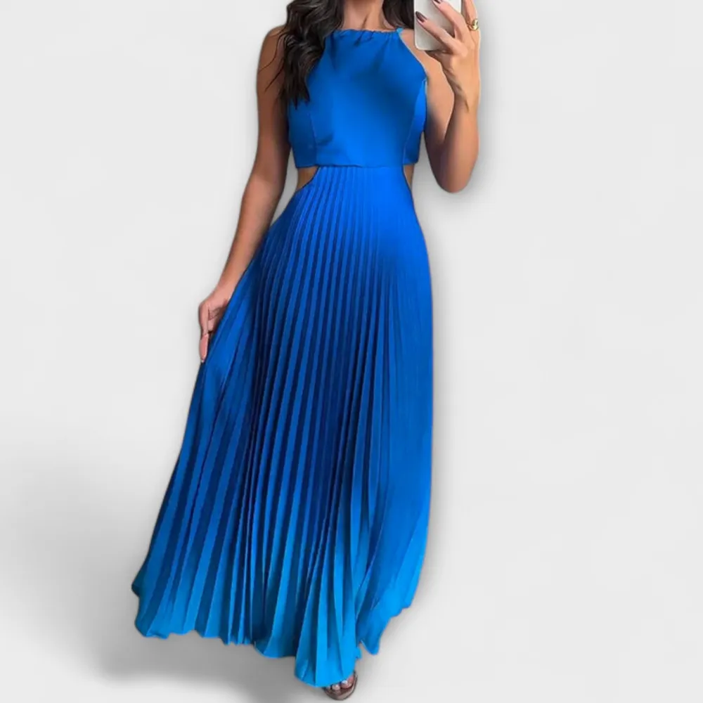 Sleeveless Relaxed Halter Maxi Dress