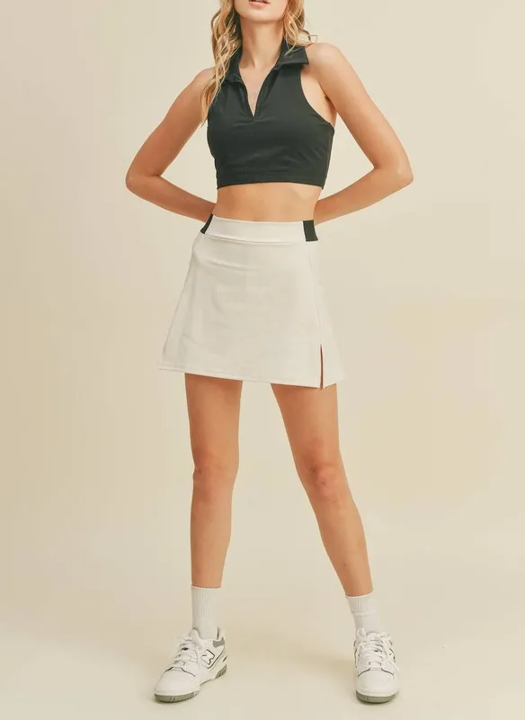 Collared Cropped Tank Top