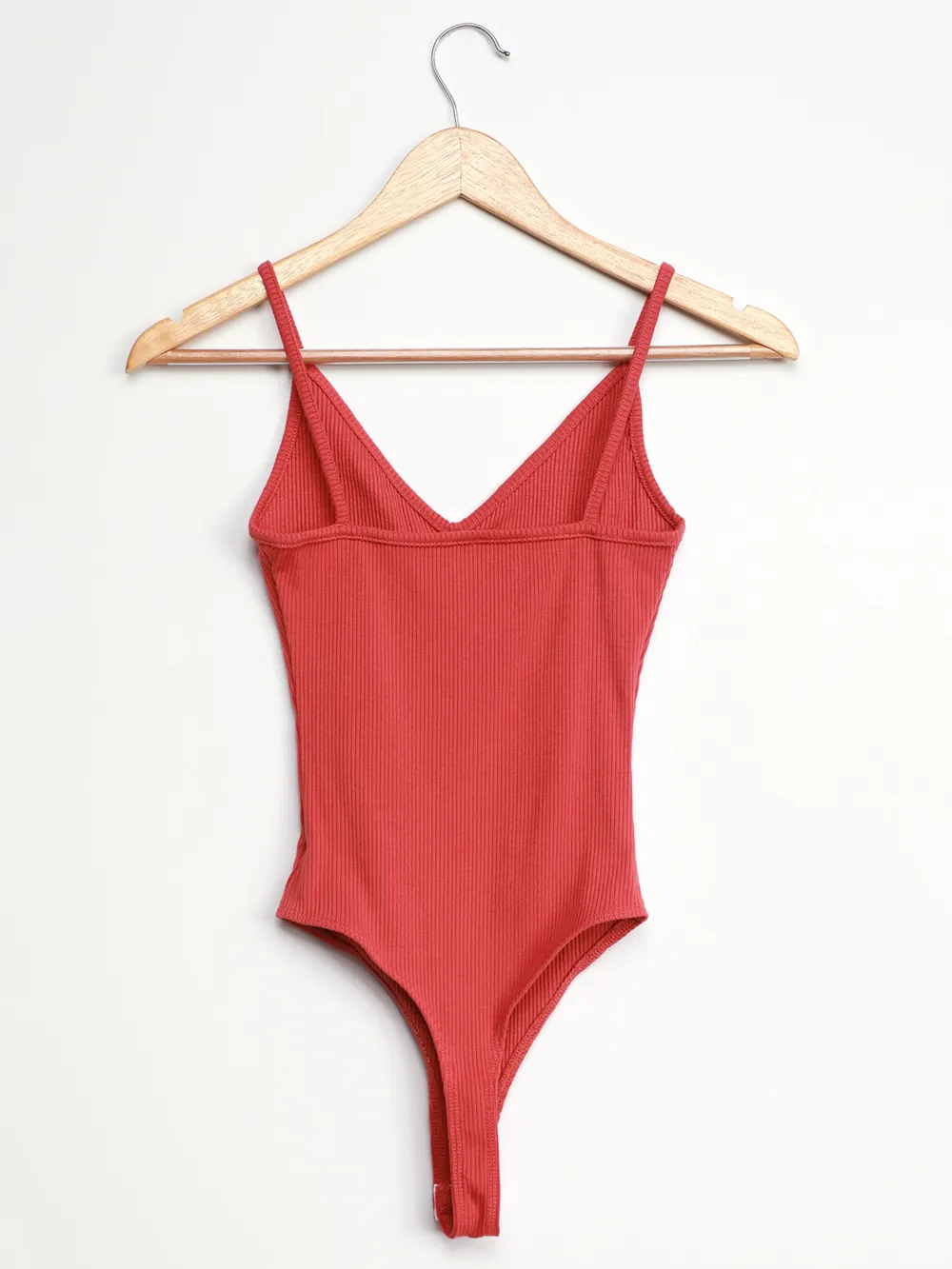 Ribbed V-Neck Cami Bodysuit