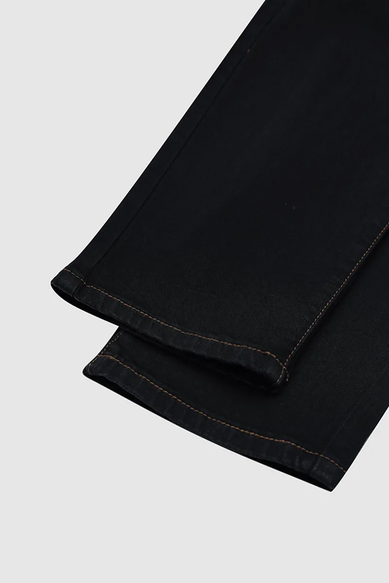 Zipper Mid Waist Capris Denim Bottom