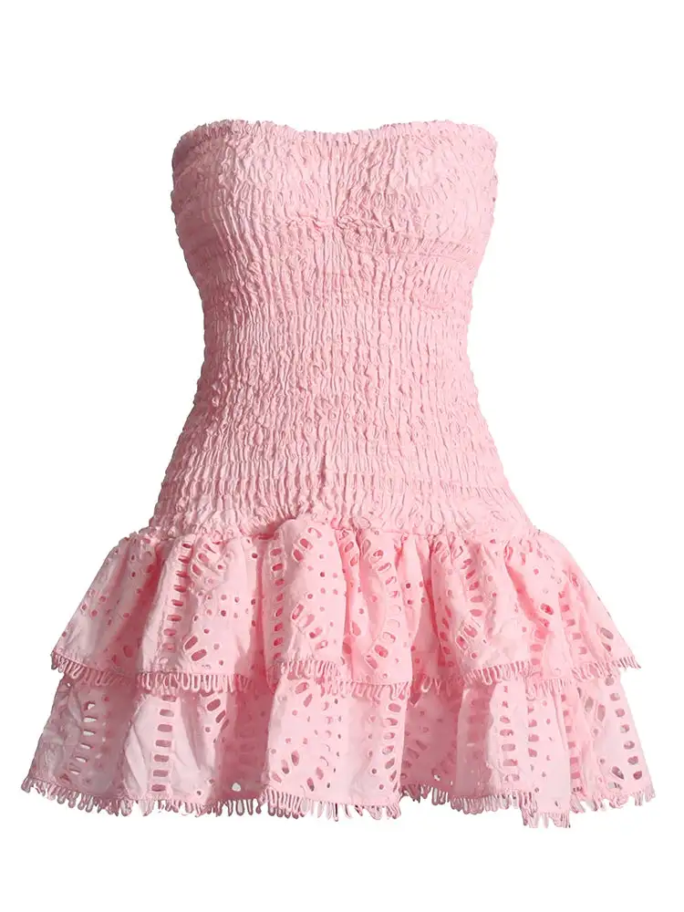 Strapless Ruched Mini Dress