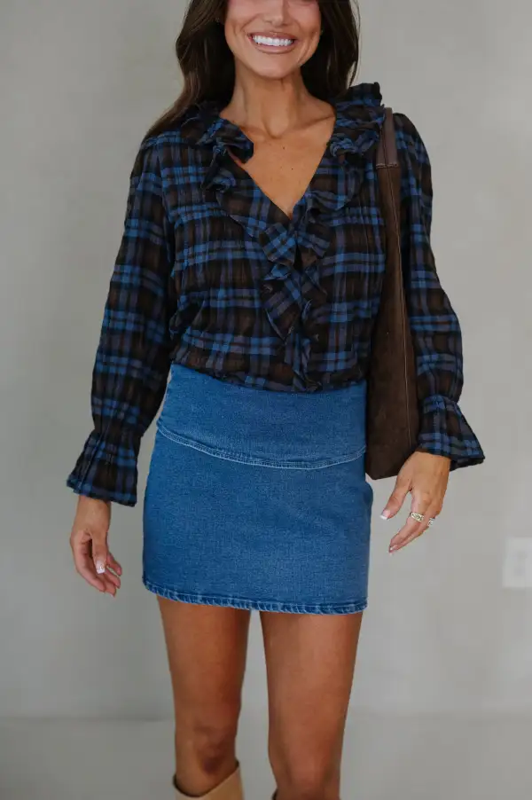 Denim Low Rise High Rise Mini Skirt