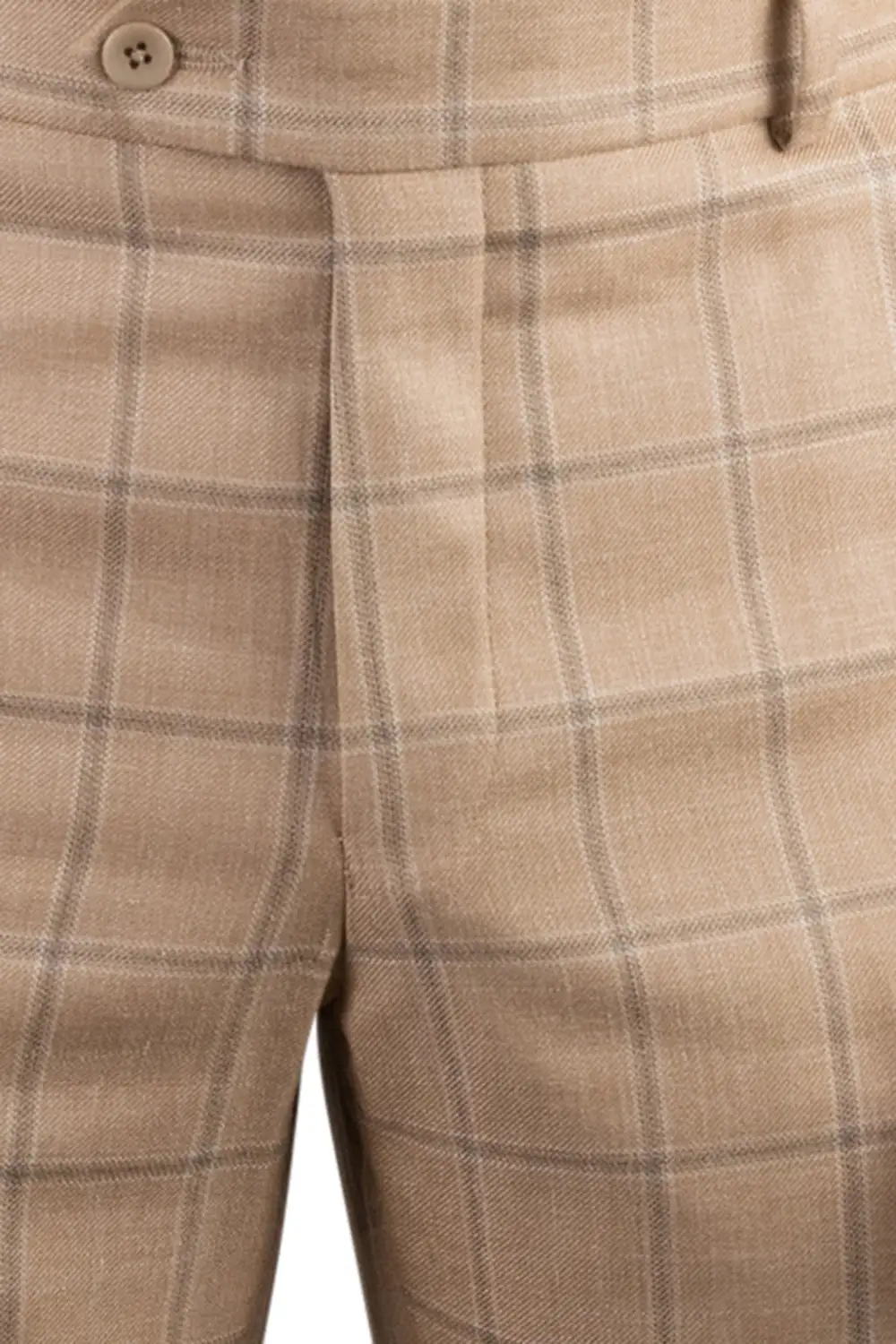 Refined Linen Flat Front Regular Rise Traditional Fit Trousers