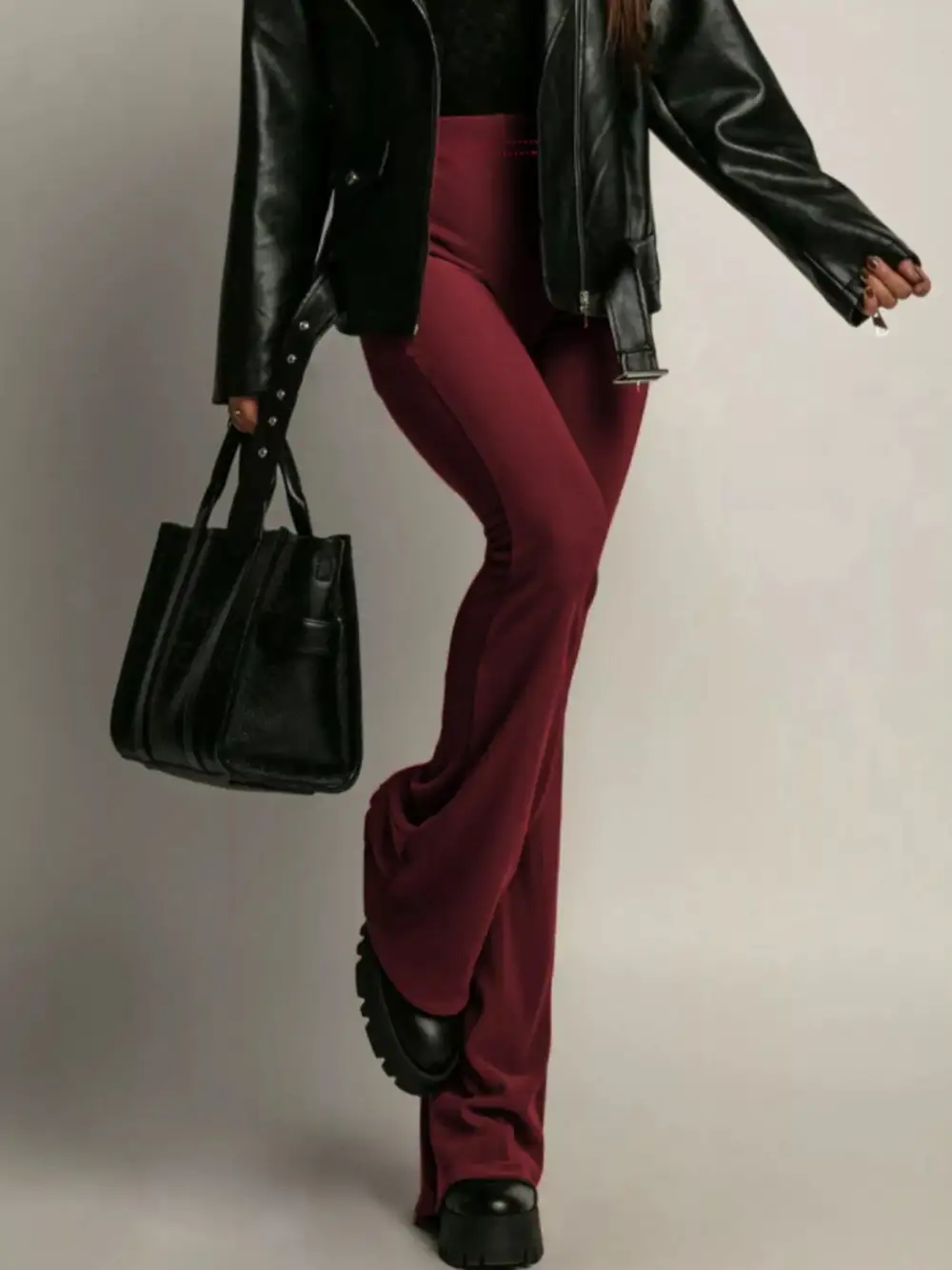 High Waisted Flared Pants