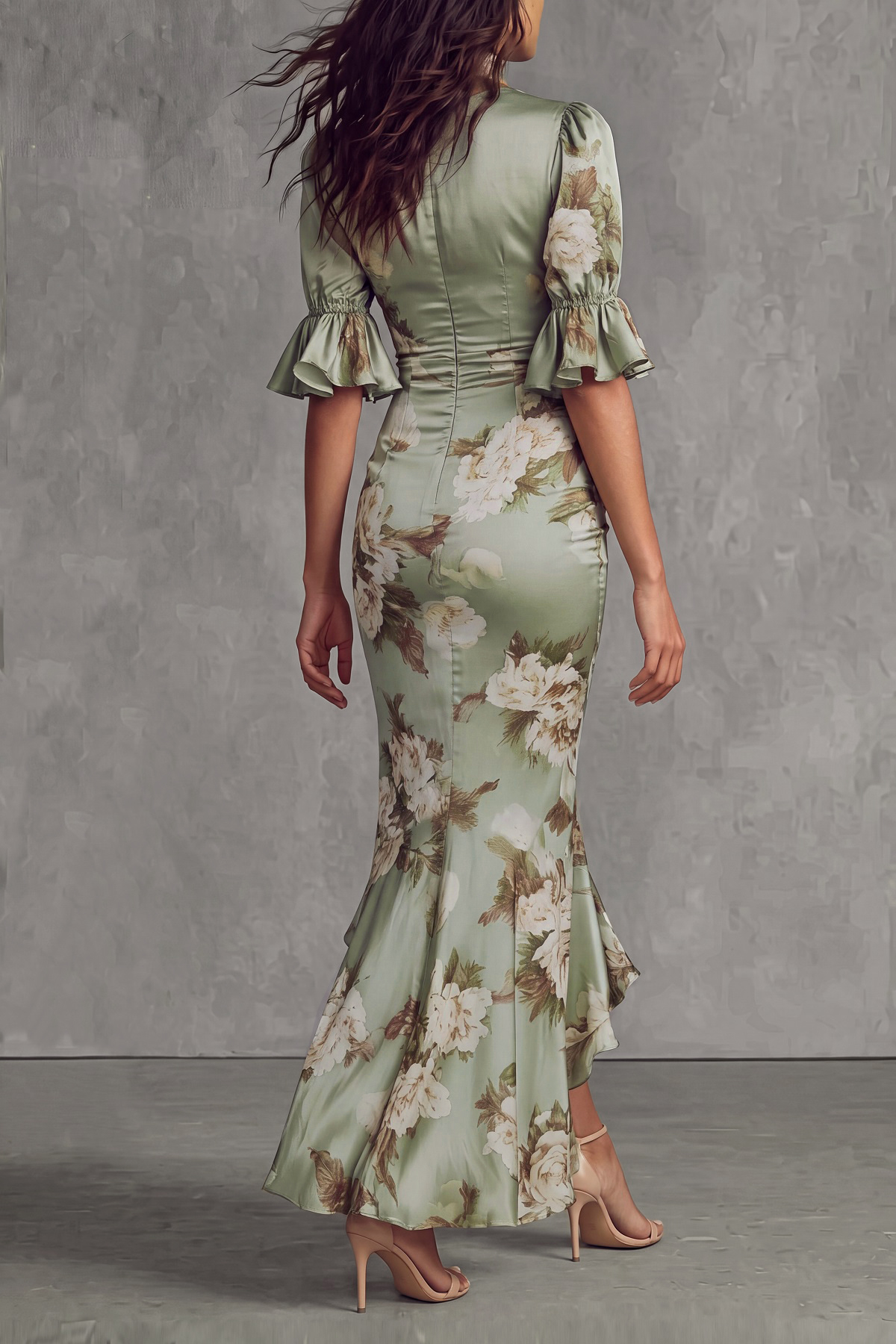 Modern Floral Maxi Dress