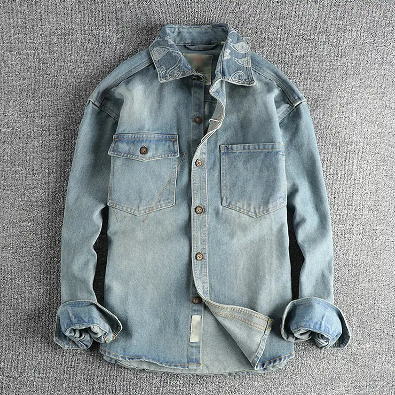 Embroidered Woven Washed Shirt