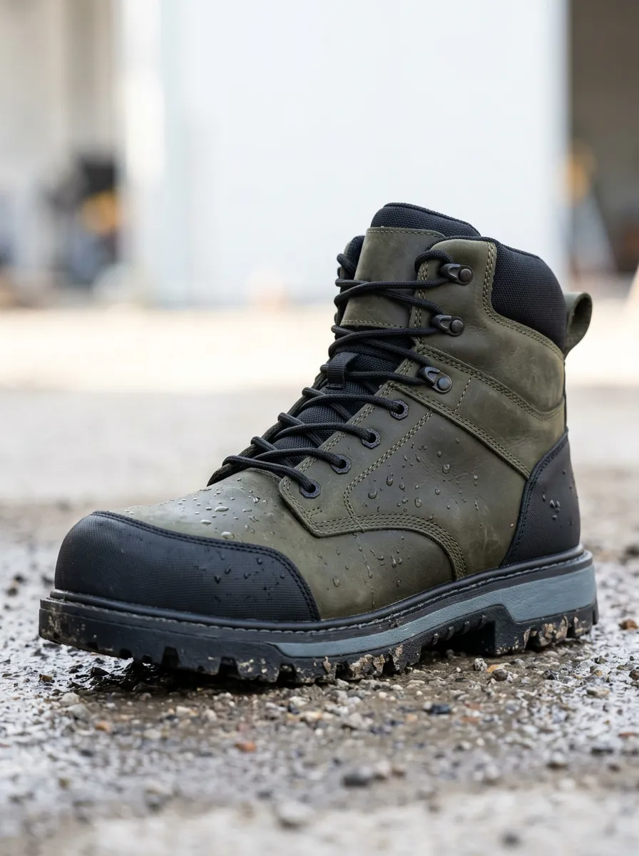 Contractor Tactical Leather-Look Men's Waterproof Work Boots