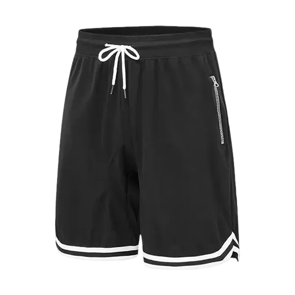 Men’s casual athletic shorts with zippered pockets