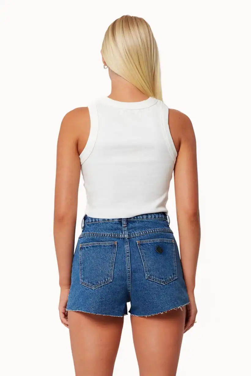 Denim Cotton High Waist Casual Shorts