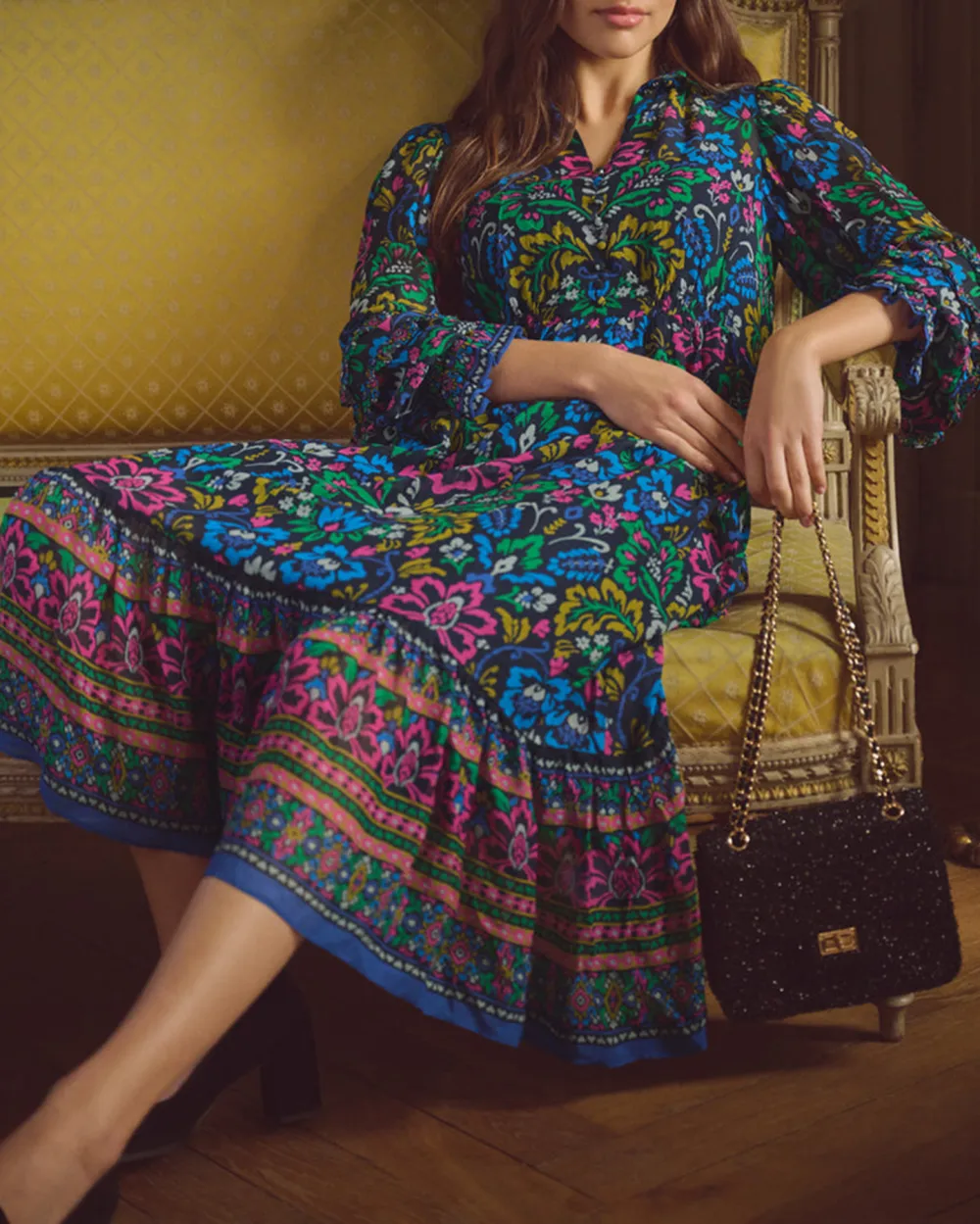 Printed Midi Dress