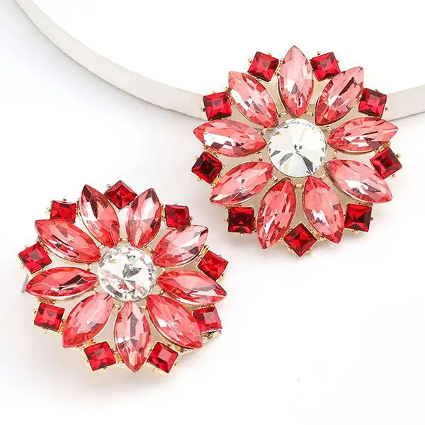 Rhinestone Snowflake Earrings