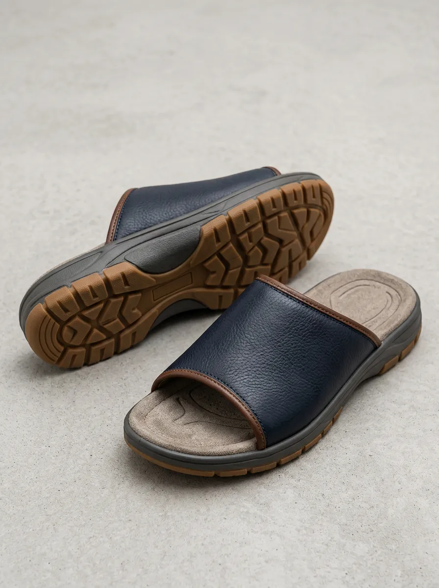 Men's Casual Slides Leather