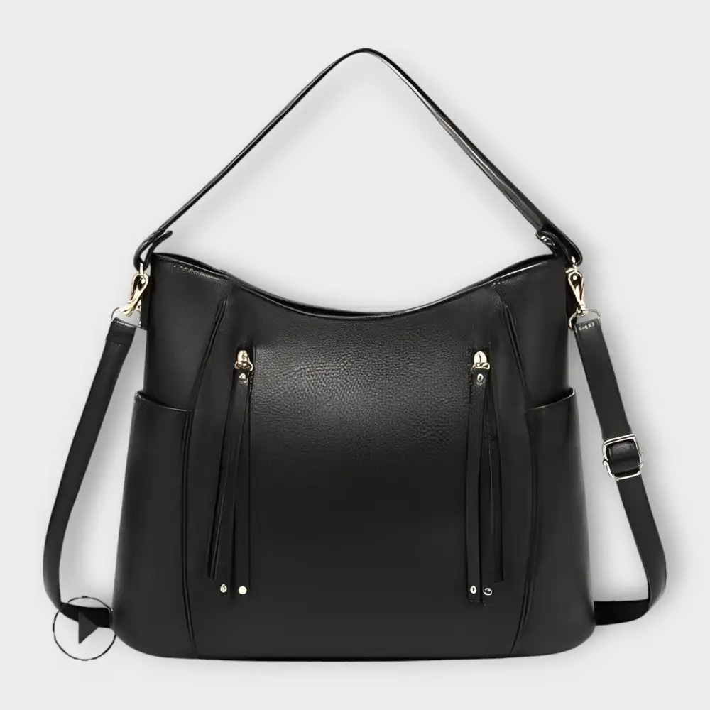 Open Top Leather Handbag