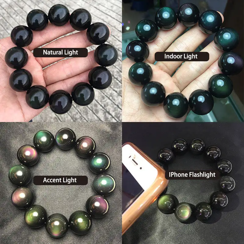 Natural Eye Obsidian Bracelet
