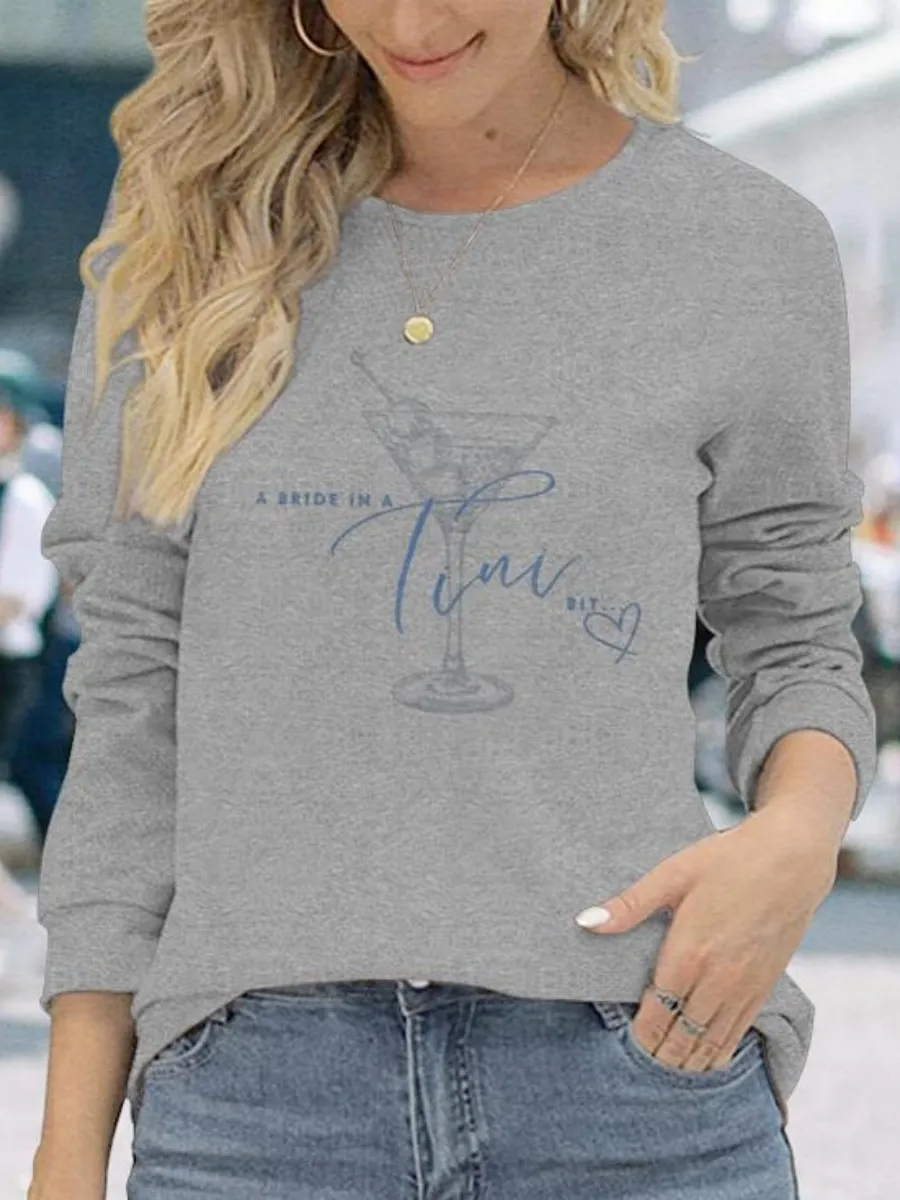 Martini Printed Round Neck T-Shirt
