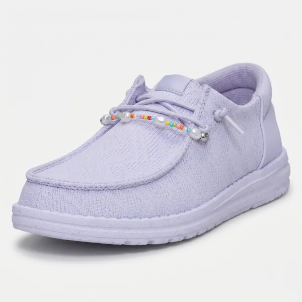 Funk Mesh Beaded Lace Casual Shoes For Women