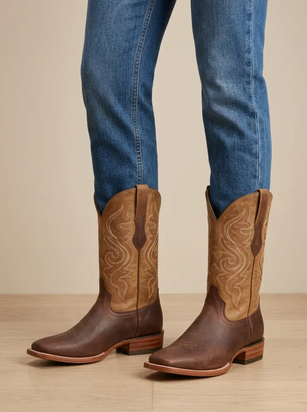 Men’s Classic Pointed Embroidered Cowboy Boots