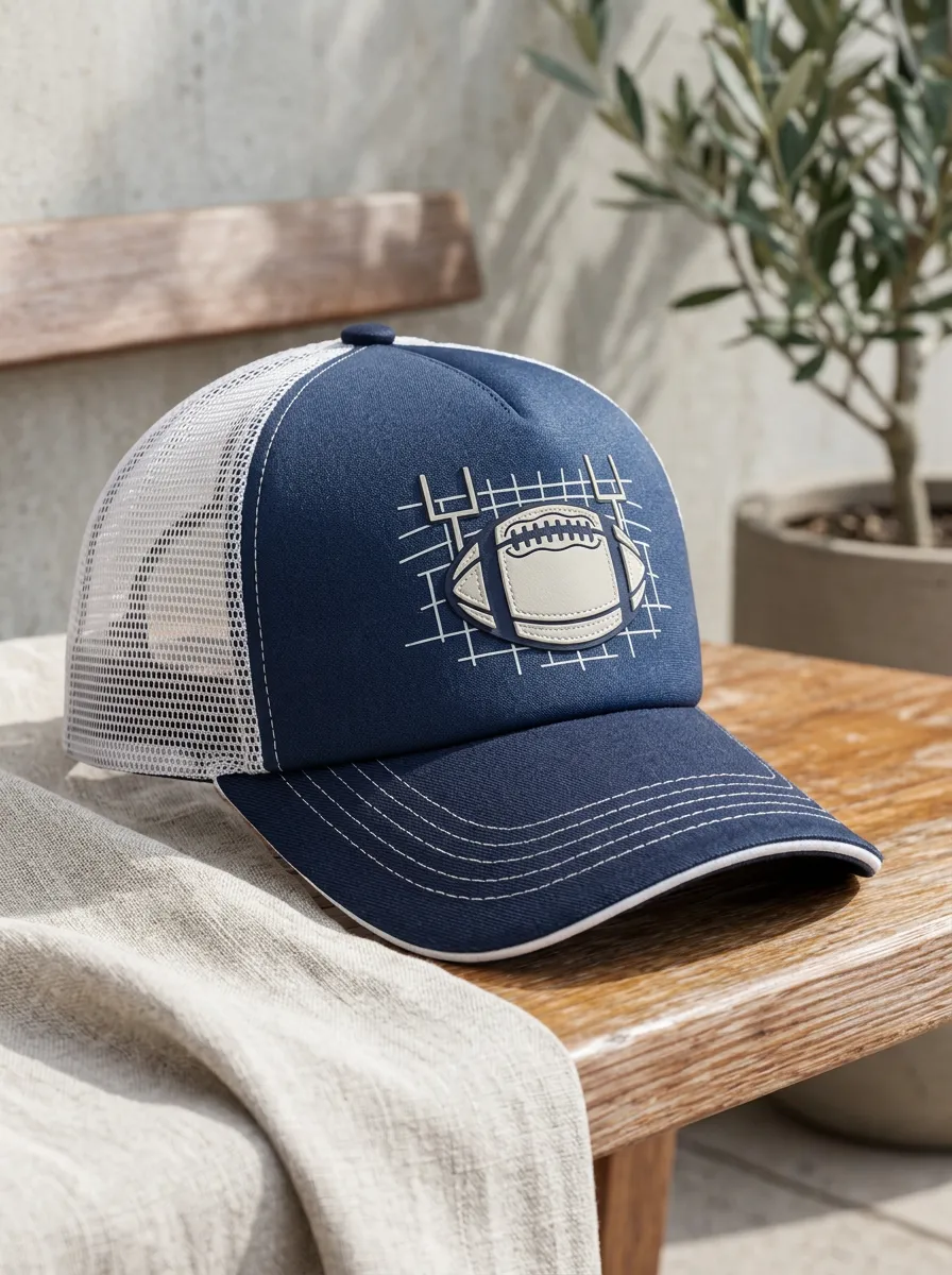 Men's Football Fan American Football Goal Post Printed Trucker Hat