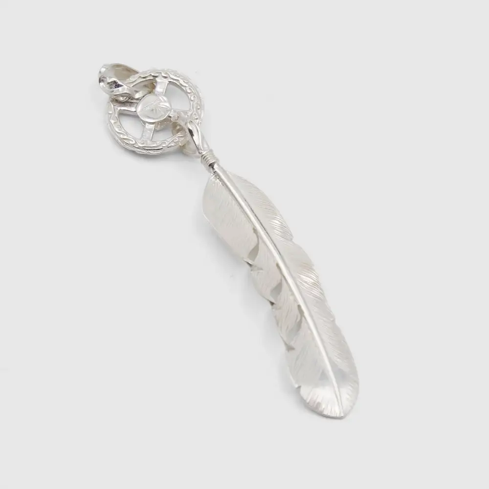 Wheel And Feather Pendant