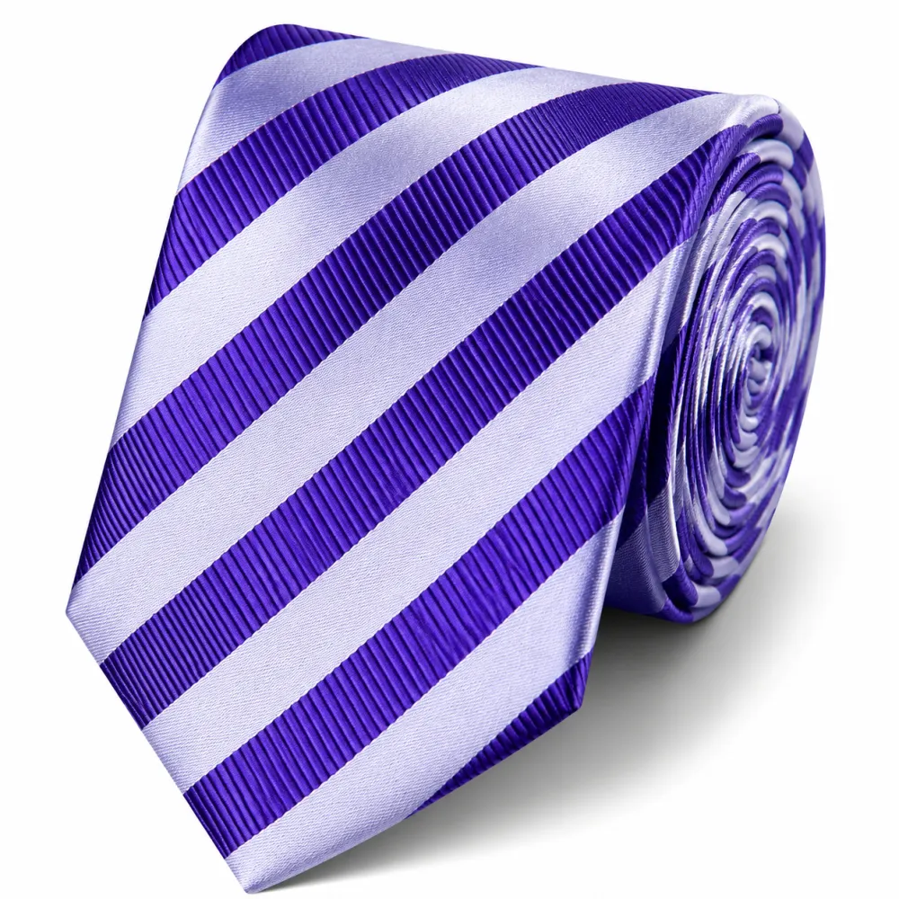 Contemporary Silk Striped Men's Necktie Accessory Set