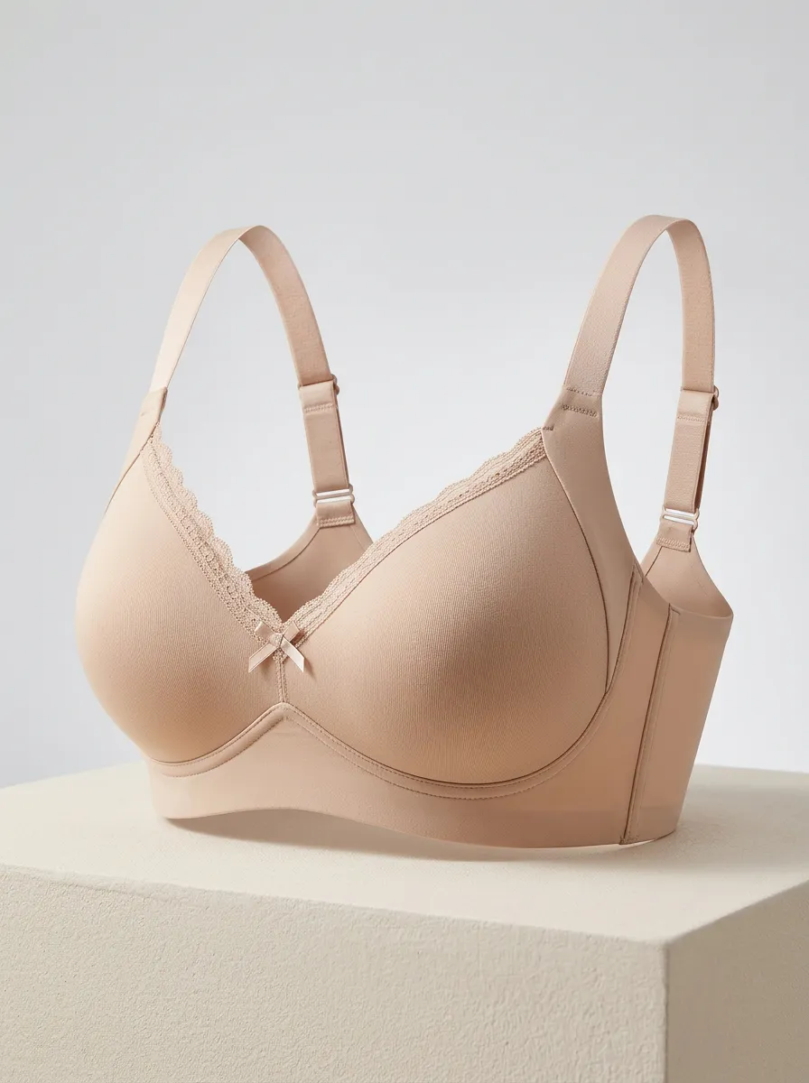Women's Lace-Trim Bow-Detail Bra