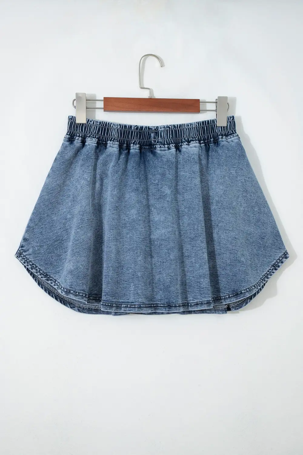 Elastic Waist Denim Shorts