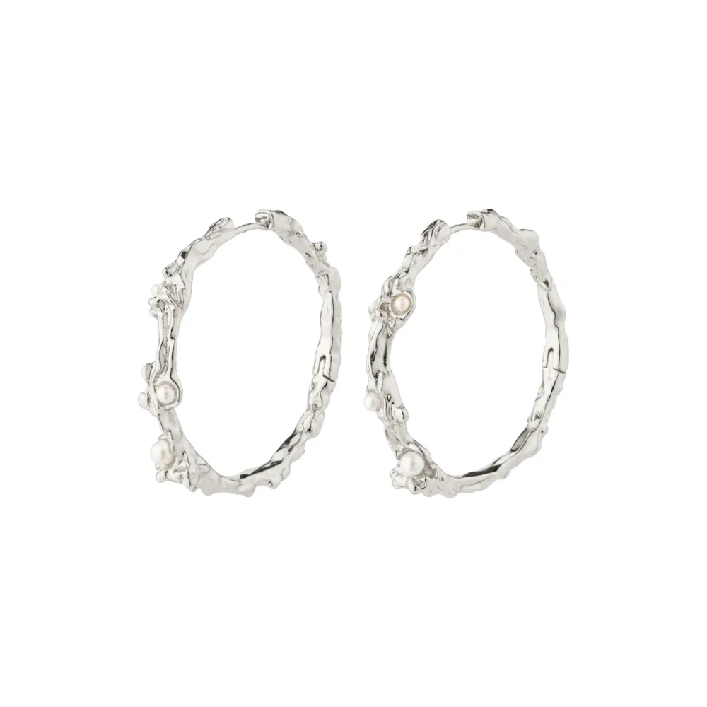 Slim Bead Chain Hoop Earrings