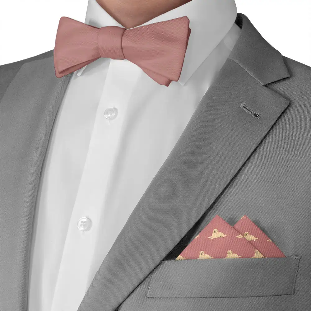 Polished Balanced Animal Motif Dog Motif Pocket Square