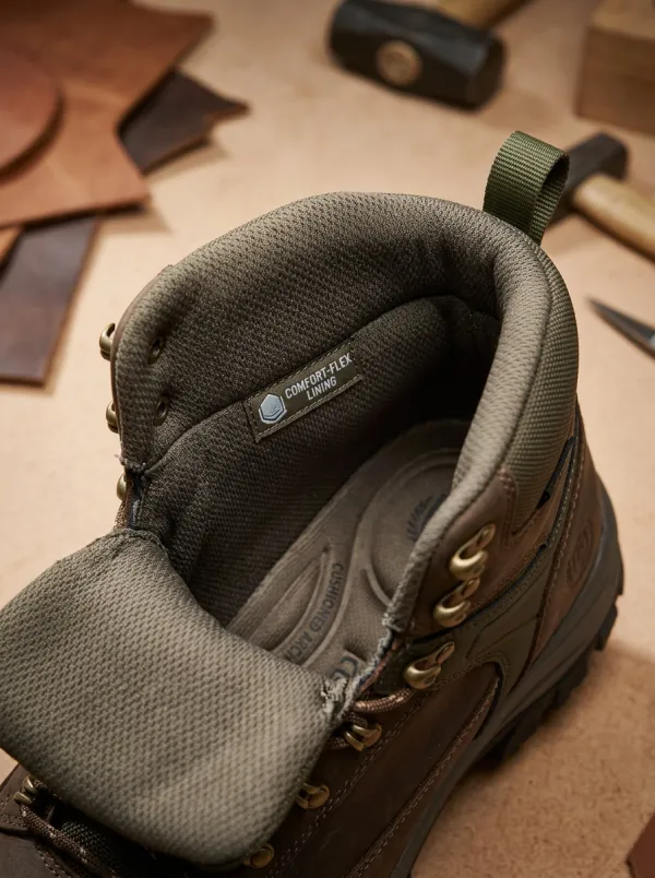 Heavy-Duty-Look Outdoor Leather-Look Men's Waterproof Work Boots