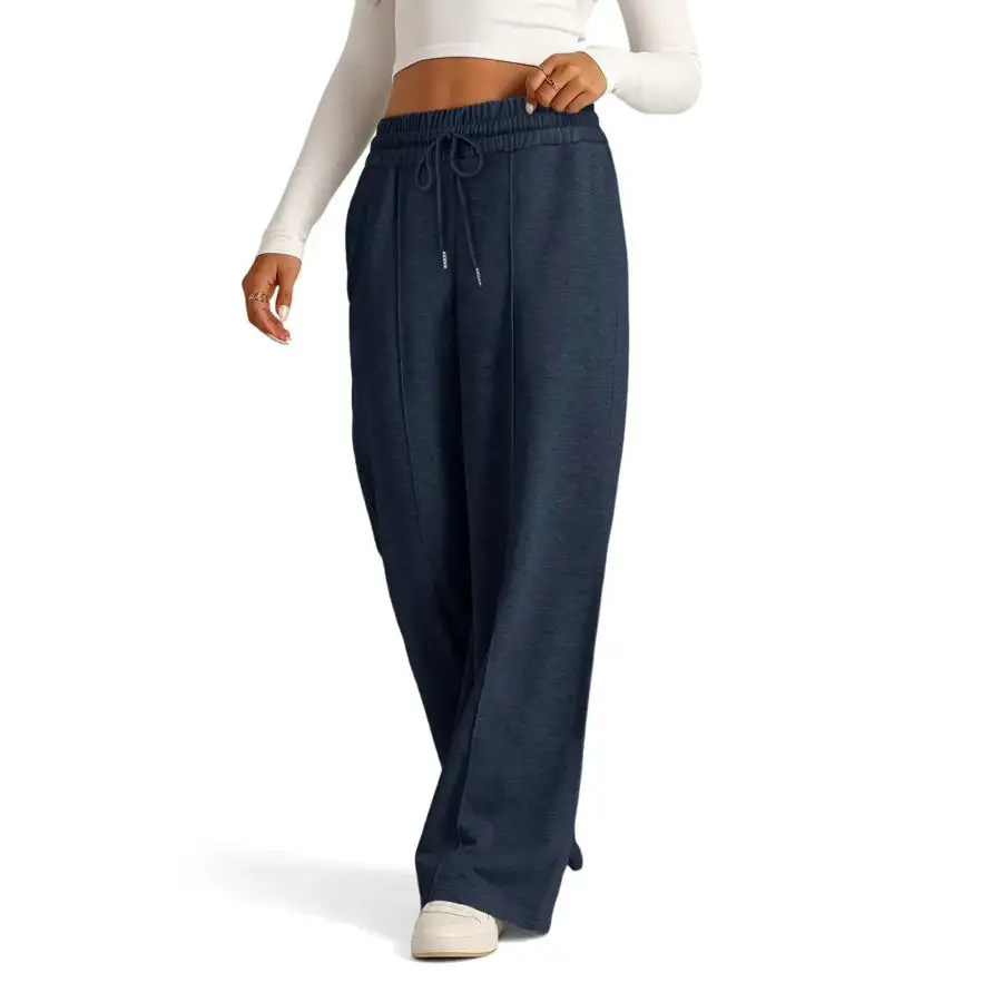 Full Size Drawstring Relaxed Fit Wide Leg Pants Plus Size