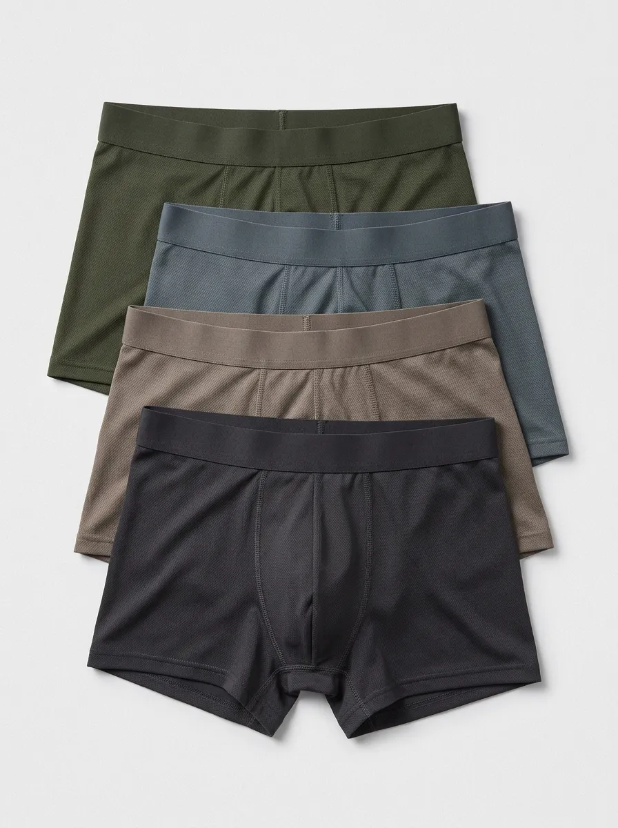 Heritage Solid Fit Men's Four Pack Boxer Briefs