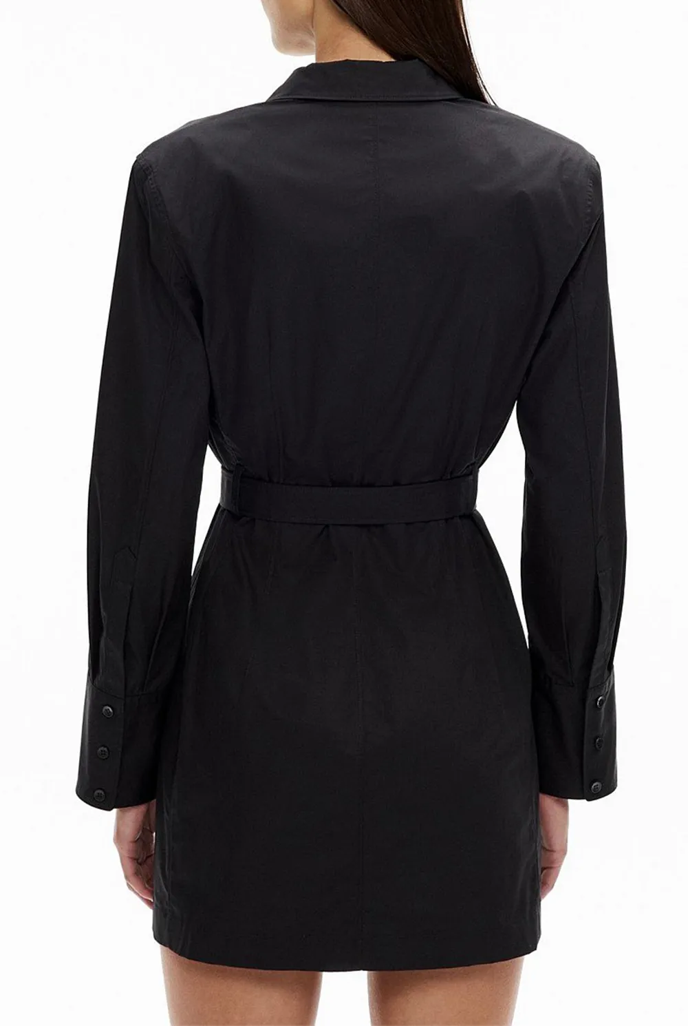 Plain Color Lapel Dress