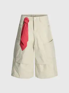Relaxed Wide-Leg Shorts