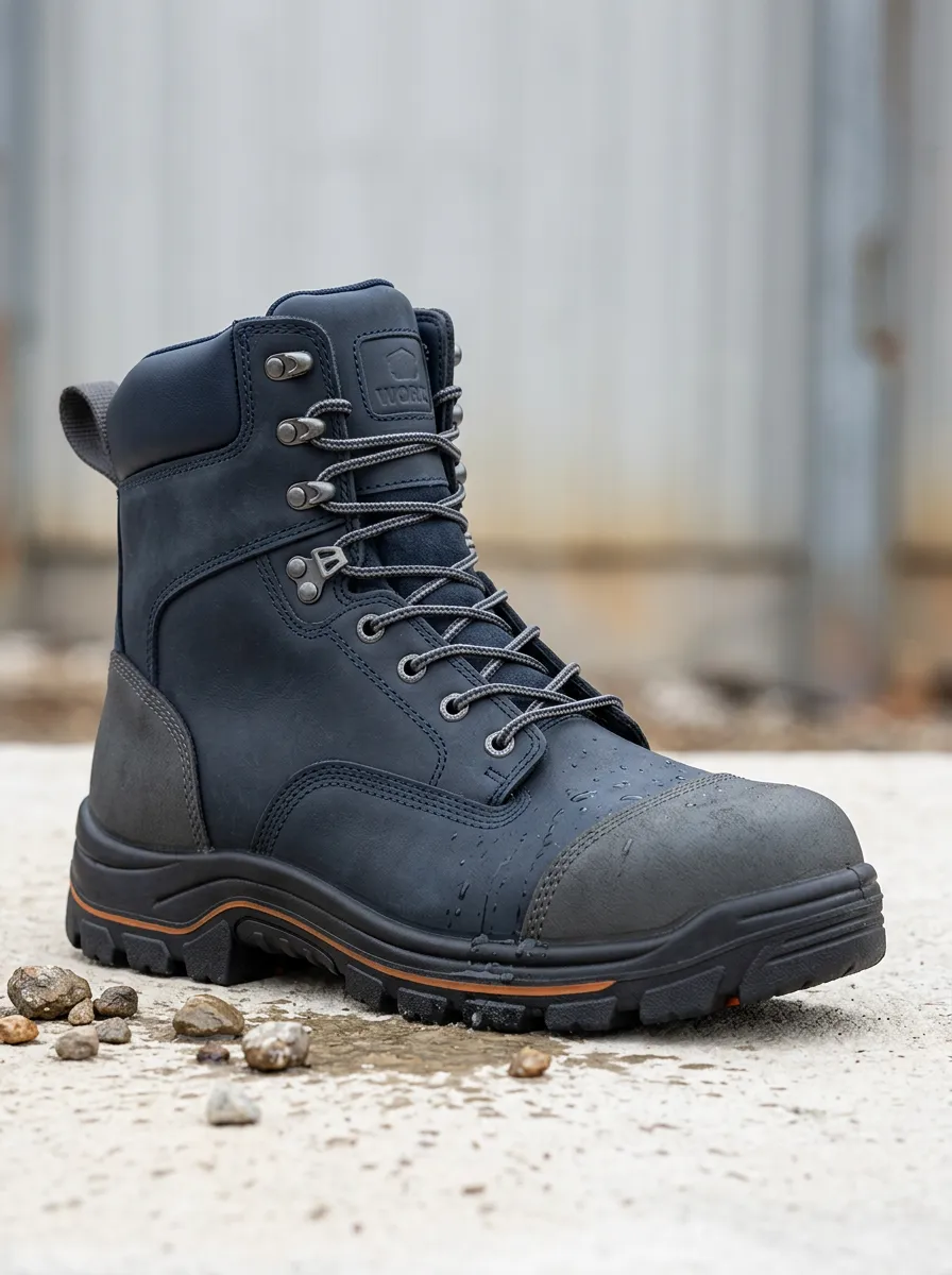 Men's Waterproof Industrial Safety Printed Work Boots