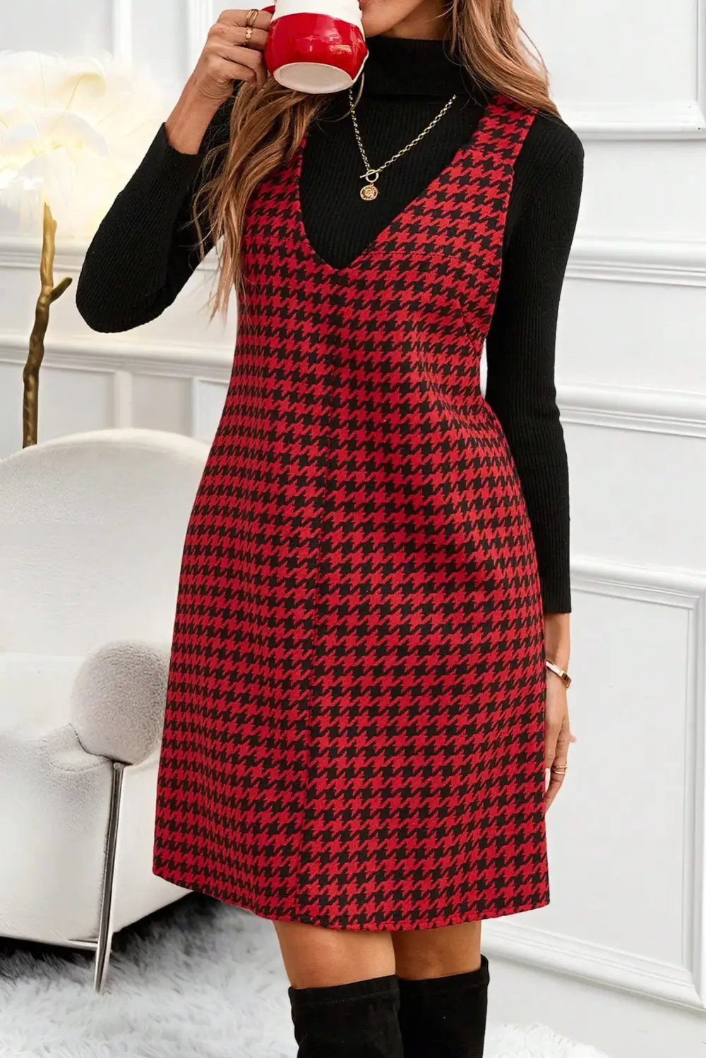 Daytime V-Neck Mini Dress