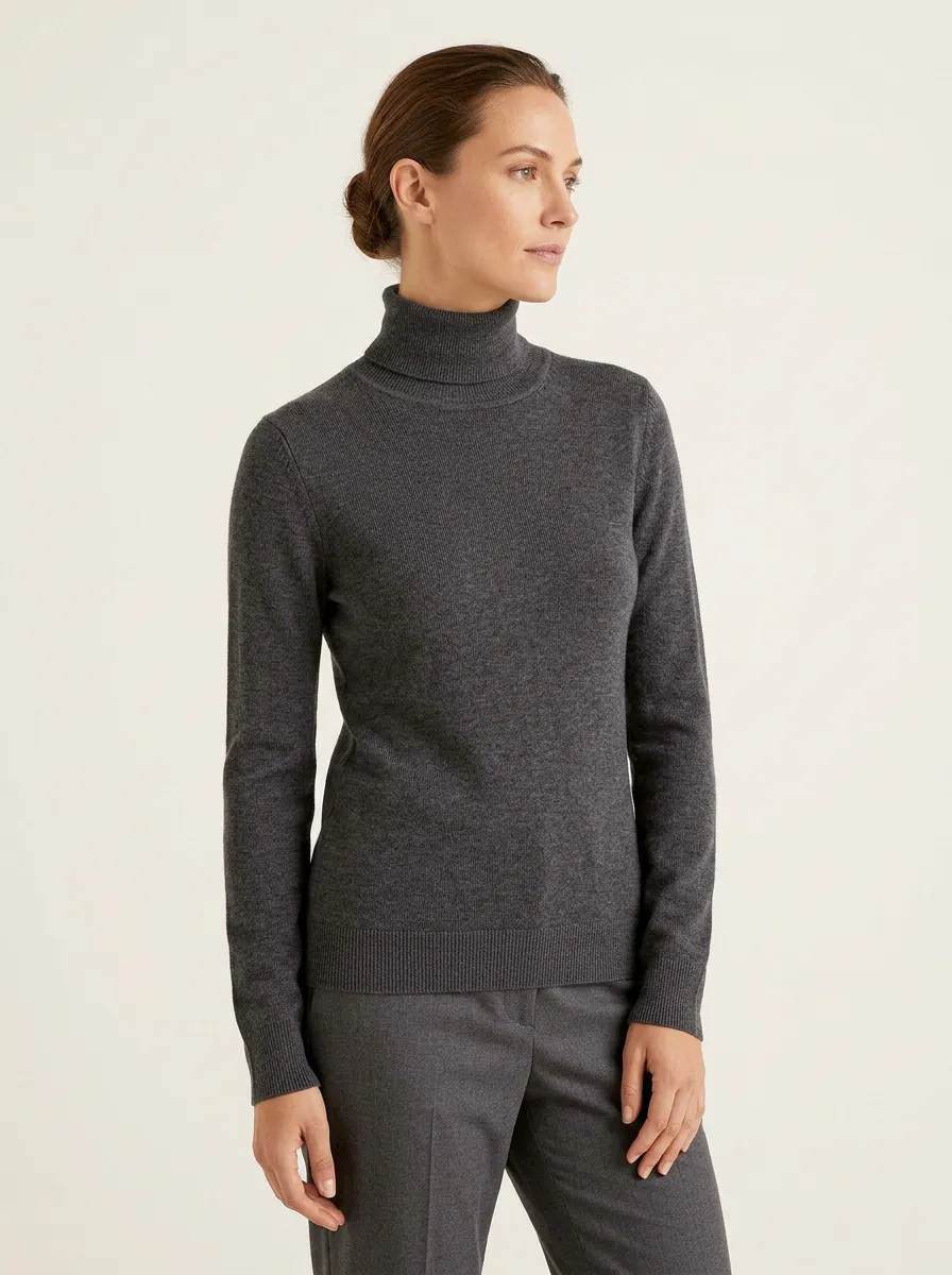Women's Ribbed Turtleneck Sweater