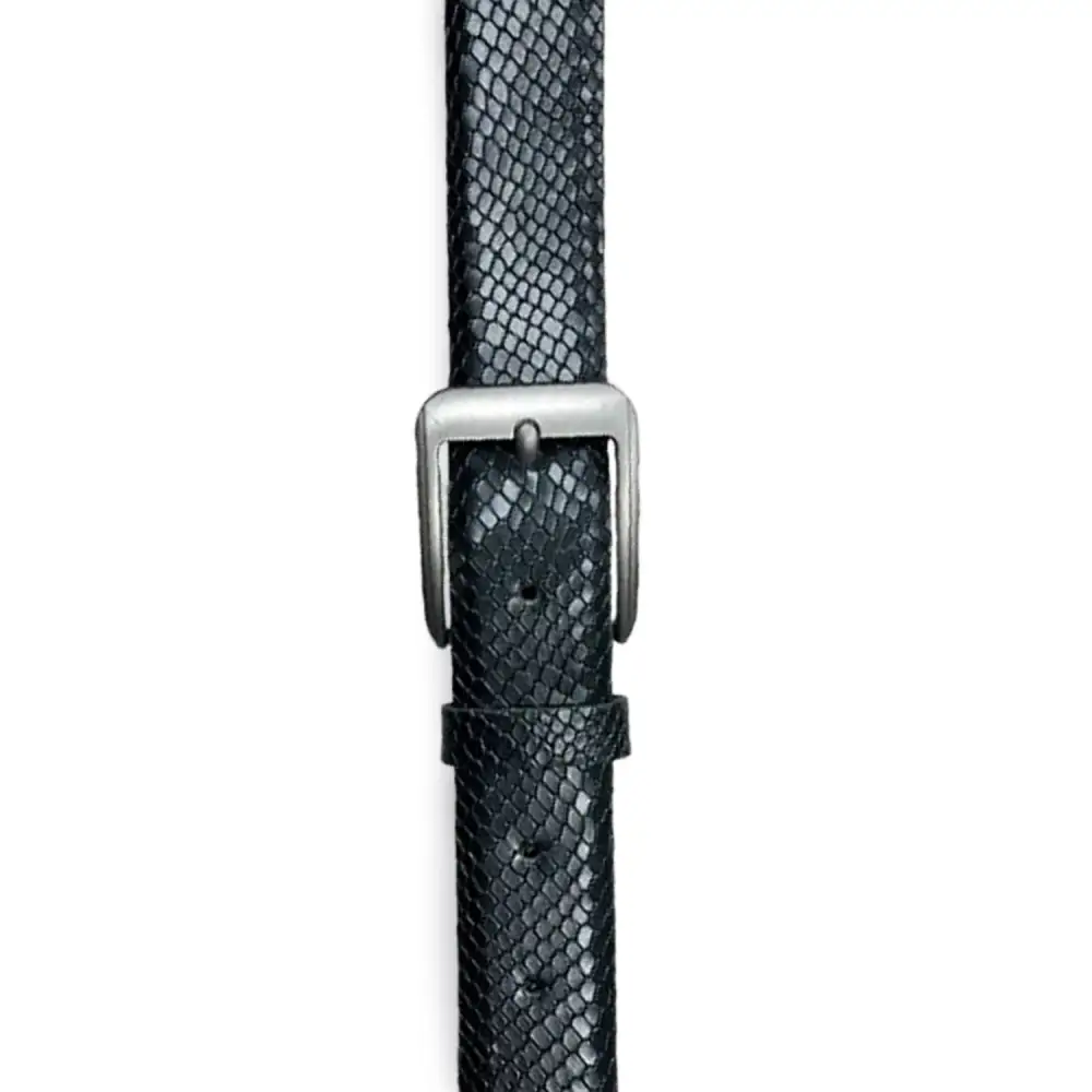 Snake Texture Leather Waist Belt