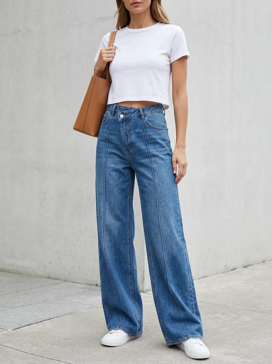 Women's Wide Leg Denim Jeans