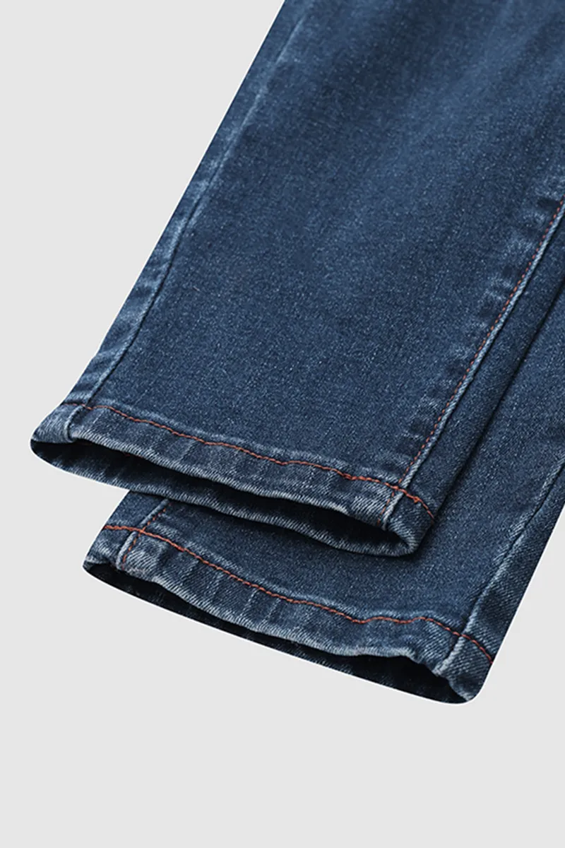 Plaid Panel Patched Mid Rise Skinny Jeans